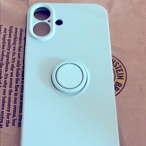 Sleek White Phone Case with Ring Holder